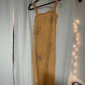 Zara Embellished Dress in Orange with Silver Accents